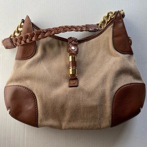 Michael Kors Shoulder Bag Brown Leather & Canvas, great condition.